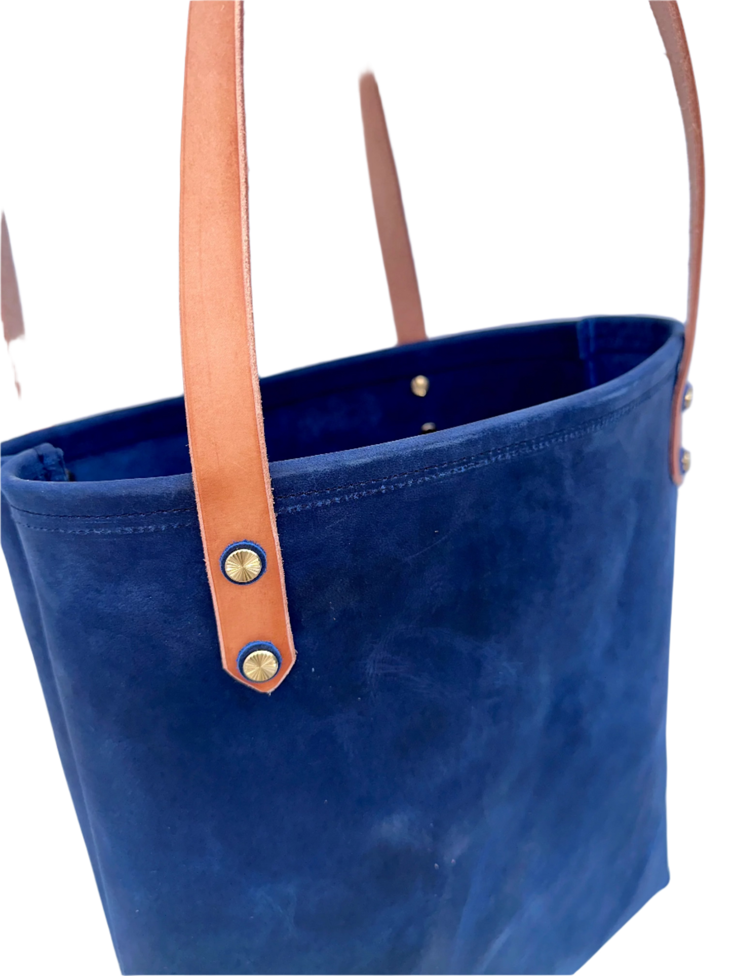Leather Tote Bag - Blue Buffalo Leather