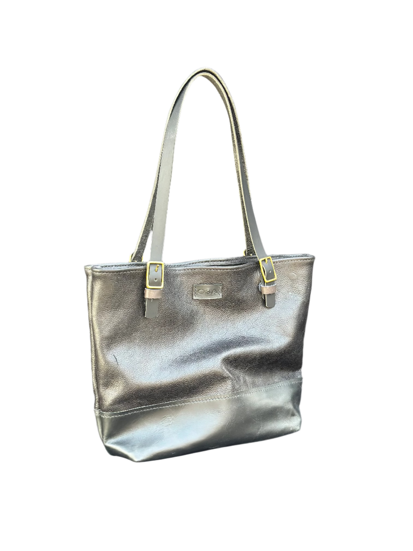 Leather Tote Bag - Axis Deer & Water Buffalo