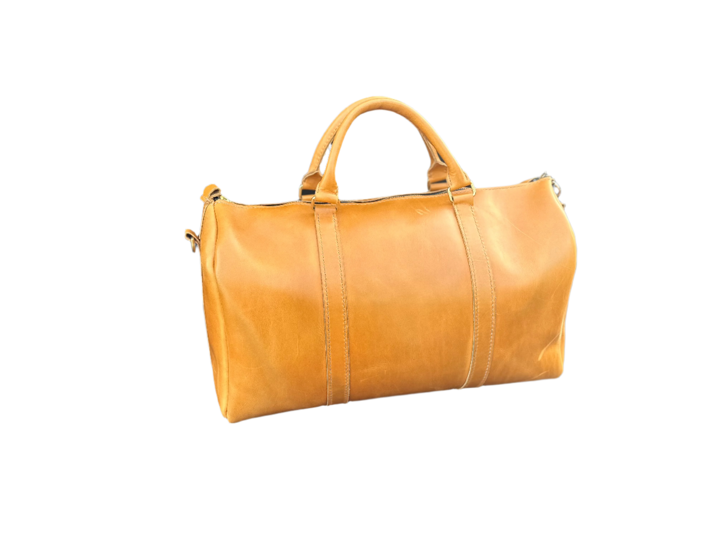 Leather Weekender Duffle Bag