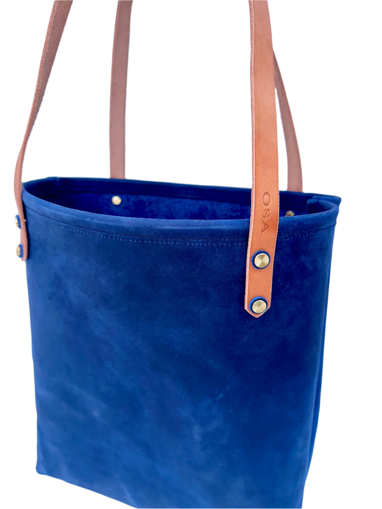 Leather Tote Bag - Blue Buffalo Leather