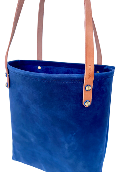 Leather Tote Bag - Blue Buffalo Leather