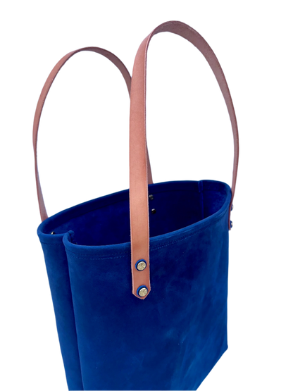 Leather Tote Bag - Blue Buffalo Leather