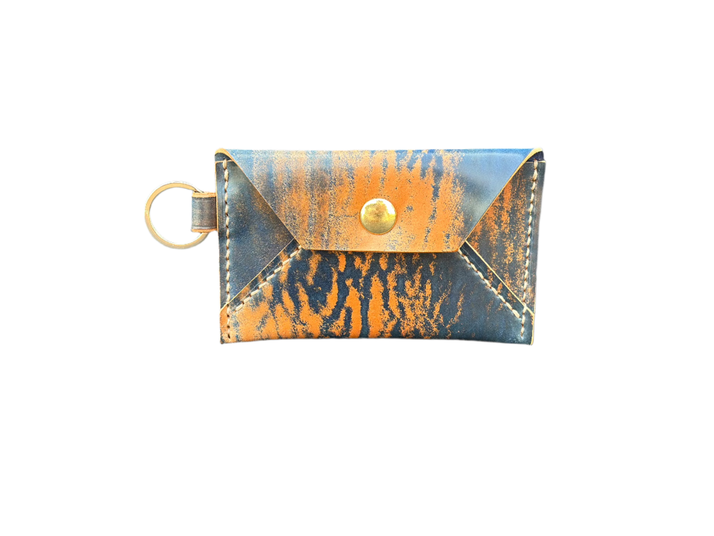 Card Holder with Snap Closure - Shell Cordovan
