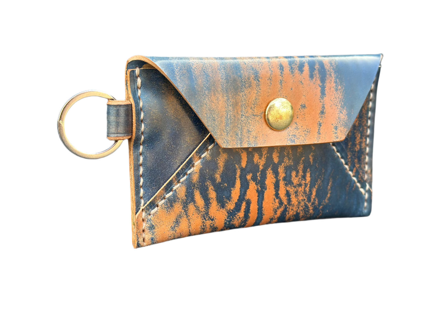 Card Holder with Snap Closure - Shell Cordovan