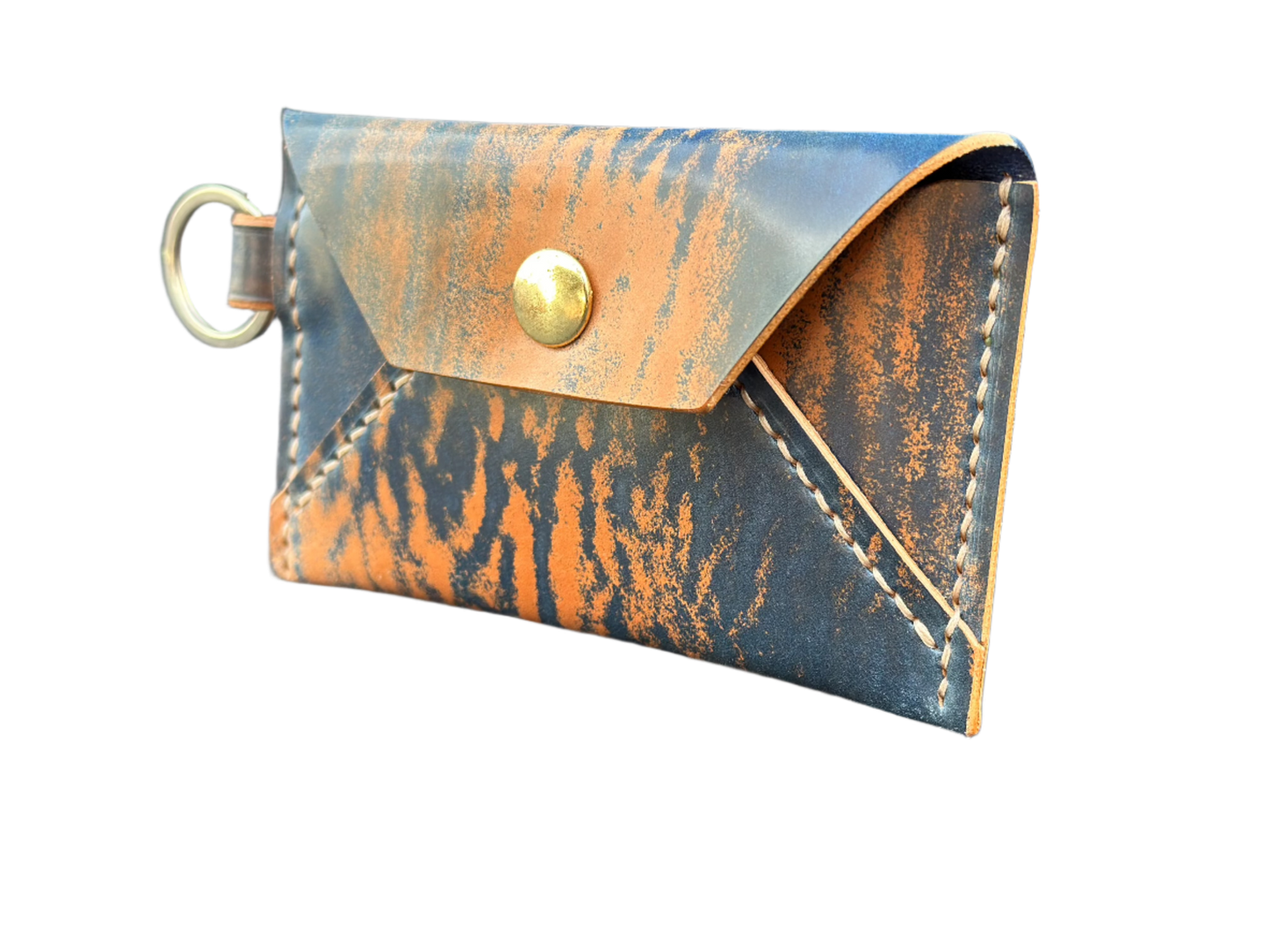 Card Holder with Snap Closure - Shell Cordovan