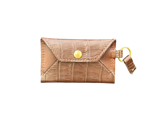 Card Holder with Snap Closure - Alligator